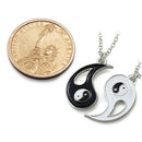 Yin Yang Pendant Necklace Chain Couple Friend Friendship Jewelry Gifts 2PCS