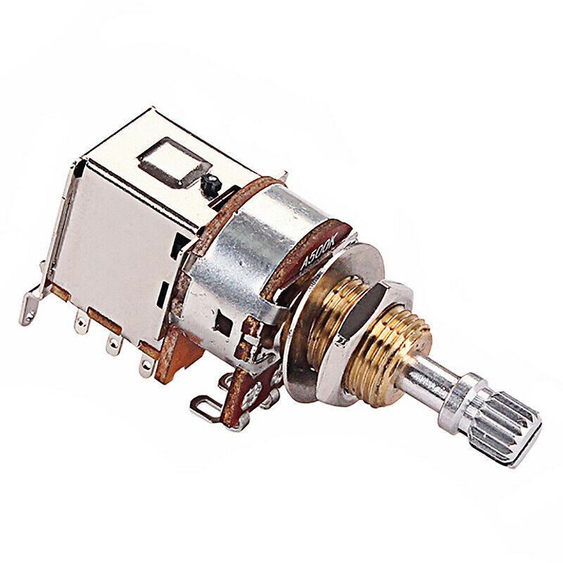 A500K Potentiometer Push Pull Switch Splined Dpdt Pot Shaft 25Mm Electric G