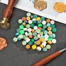 100pcs Retro Sealing Wax Grain Octagon Fire Painting Pill Stamping Envelope
