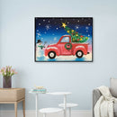 Christmas Car 5D DIY Full Round Diamond Painting Manual Mosaic Kit for Gift