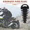 Motorcycle Exhaust Pipe Air-bleeder Plug Muffler Wash Plug Small (Black)