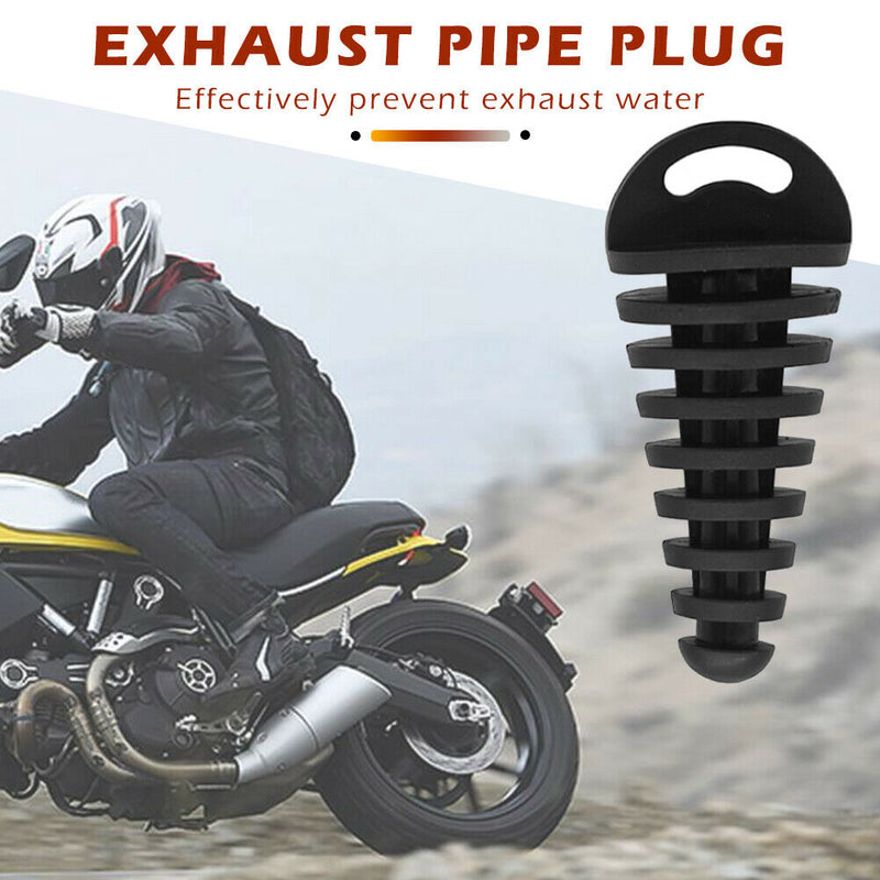 Motorcycle Exhaust Pipe Air-bleeder Plug Muffler Wash Plug Small (Black)