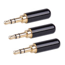 3set 3.5mm 3 Pole Stereo Male Repair Headphone headset Jack Plug Audio Soldering