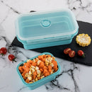 1Pcs Food Grade Silicone Lunch Box Folding Eco-Friendly Food Container Bent