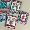DIY Clear Silicone Stamp Seal Cute Christmas Elk Deer Album Embossing (B) A