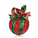 Christmas Brooch Pins Winter Rhinestone Jewelry Women Gifts Charms C3K8