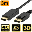 For PC 4K Displayport 1.2 DP Male to HDMI Converter Cable Cord Female Adapter