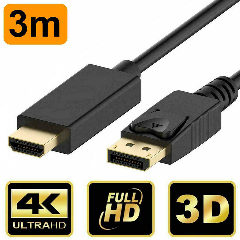 For PC 4K Displayport 1.2 DP Male to HDMI Converter Cable Cord Female Adapter