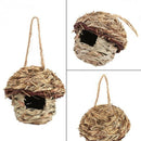 Straw Bird Nest Birdhouse for Parrot Hamster Small Animal's Cage Birds Bree N3Y8