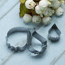 3pcs Flower Petals Cake Mould Stainless Steel Fondant Mold Cutters Tools
