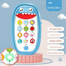 2x Infants Shark Music Phone Toys Lights Music Play and Learn 6+ Months blue