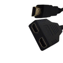 1080P HDMI Port Male to 2 Female 1 In 2 Out Splitter Cable Adapter Converte P9F9