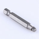 3Pcs 50Mm 1/4 Inch Hex Square Bits Square Head Screwdriver Bits S2 Alloy St