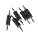 5pcs 3.5mm stereo male to male jack audio plug connector coupler adapter joiner-