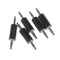 5pcs 3.5mm stereo male to male jack audio plug connector coupler adapter joiner-