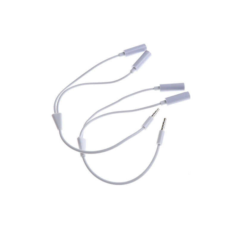 3.5mm AUX Audio Splitter Cable Earphone Headphone Adapter 1 Male To 2 Female JR