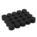 20pcs 19mm Car Silicone Wheel Lug Nut Bolt Cover Tyre Screw Cap Black