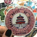 55pcs/Set Retro Fashioned Style Travel Stickers Luggage Suitcase High Quality