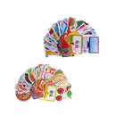 60Pcs/Set English Chinese Picture Flash Cards Set - Card Board Matching Puzzle