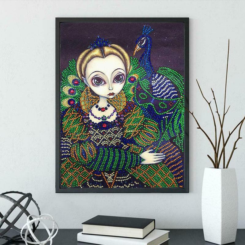 5D DIY Special Shaped Diamond Painting Girl Cross Stitch Mosaic Craft Kits