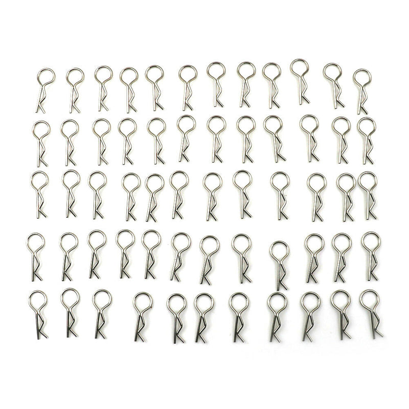 100pcs Stainless Steel Body Clips Pin Shell For 1/10 1/16 RC CAR  HSP  ME
