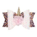 Bowknot Princess Hair Clips Glitter Hair Rainbow Flowers Bows With Clip Dan