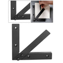 Aluminium Alloy 45 90 Degree Right Angle Ruler CNC Machined Small Size Black