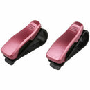2 Pcs Red Eyeglasses Sunglasses Clip Holder for Car Auto D9O8