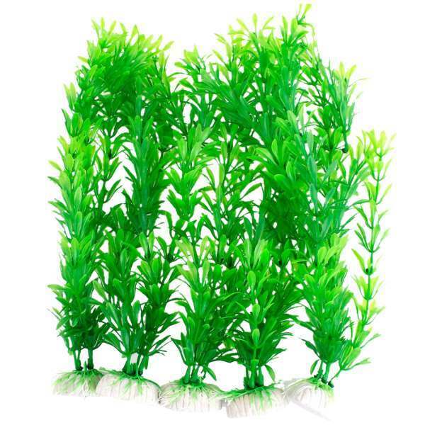 Aquarium Fish Tank Grass Plants Ornament Decor, 10-Piece, Green R7P6