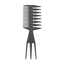 Black Double-sided Teeth Comb Fishbone Hair Comb for Salon Hairdressing Kit A
