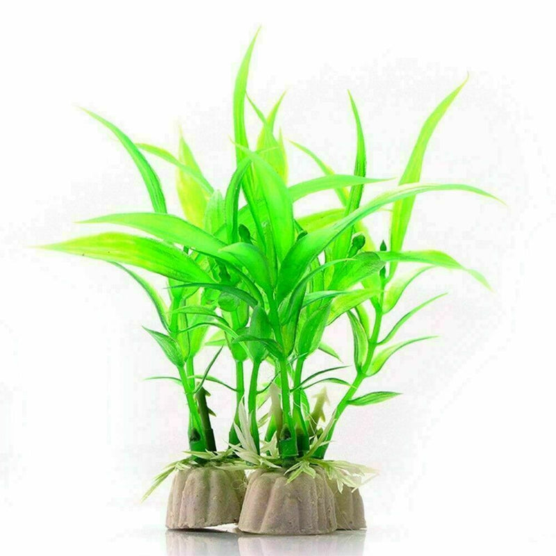 Aquarium Artificial Plant Fish Tank Aquatic Ornament Grass . Plastic Water R5O1