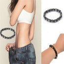 Black Magnetic Bracelet Beads Hematite Stone Health Care Bangle Jewelry BX