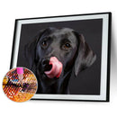 5D Diamond Painting Full Drill Black Dog DIY Cross Stitch Pictures (WB026)