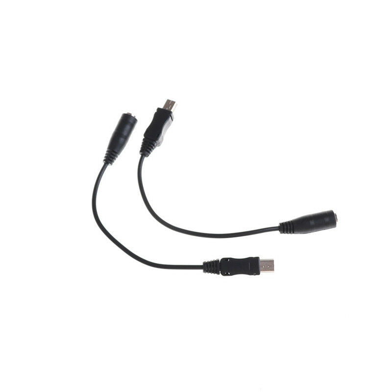 Mini USB Male to 3.5mm Jack Female Audio Cable Cord Adapter Headphone EarphoneJR