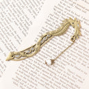 Retro Glow In The Dark Leaf Feaher Book Mark With Dragon Luminous Bookmark ME
