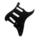 3Ply SSS 11 Holes Strat Electric Guitar Pickguard for FD (Black) A