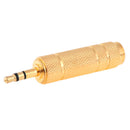 1Pc 3.5mm Male to 6.5mm Female Headphone Jack Adapter Plug Stereo Au JR