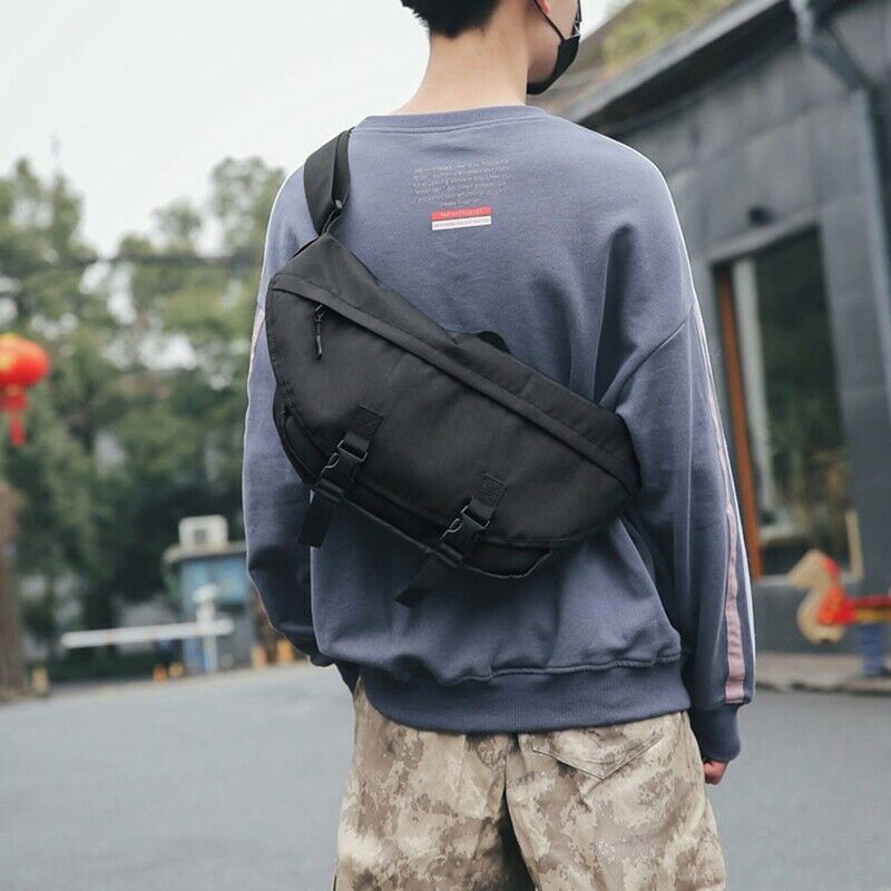 Street Fashion Shoulder Messenger Bag Men's Sports Cycling Bag Large Capaci E6B1