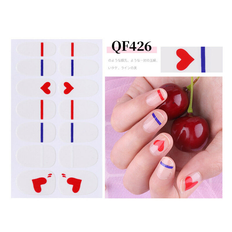 DIY Full Nail Stickers Nail Art Waterproof Beauty Nail Decals (qf426)
