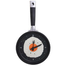 Fried Egg Frying Pan Wall CLOCK Novelty Cutlery Kitchen Cafe DIY Decoration Red