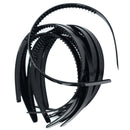 10x 10mm Black Plastic Alice Hair Bands Headband DIY Hair Headwear Decor