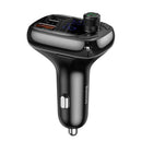 Bluetooth 5.0  Car Charger Adapter Dual USB Type-C TF Card 3 Ports Fast Charge