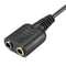 Dual 3.5mm Audio Jack to RJ9 Plug 25cm PC Headset Telephone Cable Headset O1L4