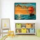 Painting By Numbers Kit DIY Sailing Boat Digital Canvas Wall Art Home Decor