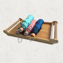 1Pc Bamboo Tea Tray Cup Plate Food Dessert Serving Tray Traditional Bamboo
