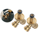 2x Brass Propane Tank Y Splitter Adapter 2 Way LP Gas Adapter Tee