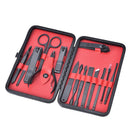 15Pcs Stainless Steel Personal Manicure Set Pedicure Travel Grooming Kit NailOZ
