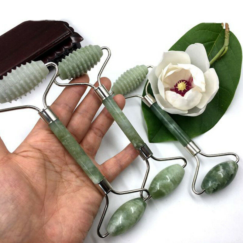 Natural Jade Guasha Face Massage Jade Rollers Facial Body Massager Beauty Tools