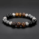 black matte stone tiger eye excellent jewelry matte agate energy stone braceleJR