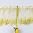 15-20cm Golden Feather Fringe Trim Sewing Edge Crafts Garment Decors 2m
